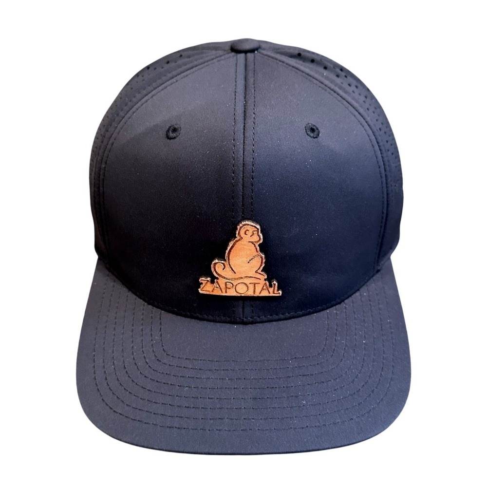 Branded Bills Performance 585 Snapback Hat Men's Navy ZAPOTAL Monkey Leather